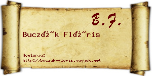 Buczák Flóris névjegykártya